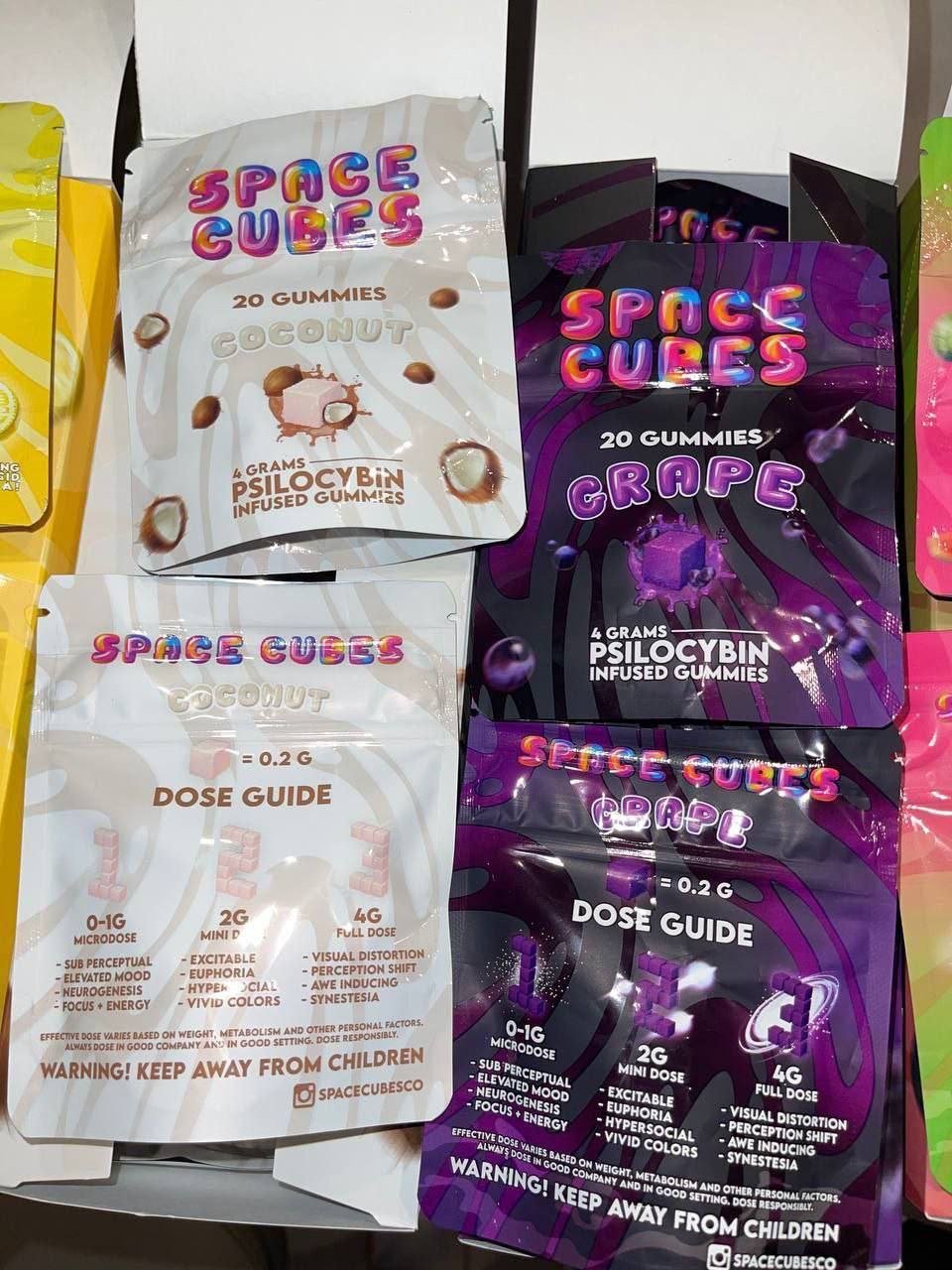 Space Cubes Mushroom Gummies